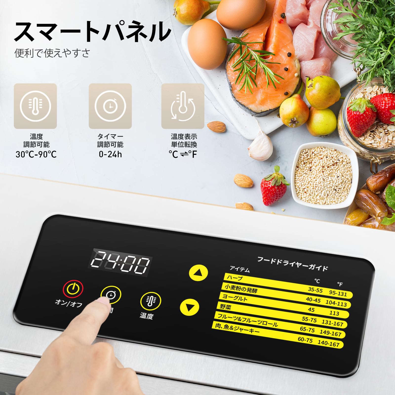 Amazon.co.jp: KWASYO 12層フードドライヤー 二重扇風機 800W 高